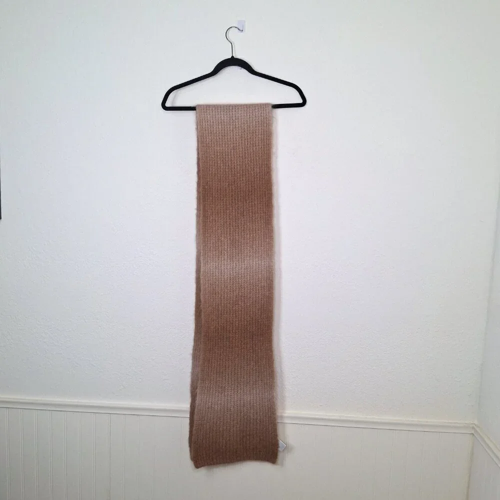 Banana Republic Alpaca Scarf 89 X 11.5 Chunky Oversized Ombre Neutral Minimalist